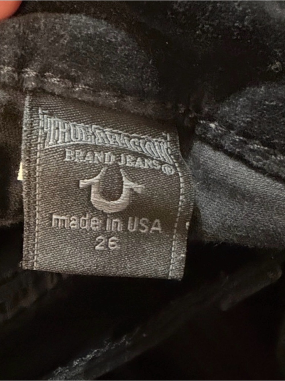 True Religion Women's Black Skinny Corduroy Jeans Y2K - Picture 5 of 9